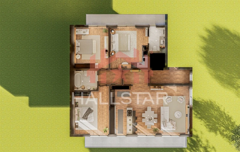 Apartamento T3 para Venda em Marrazes e Barosa Planta 1