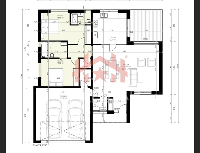 Moradia T2 para Venda em Batalha Planta 2