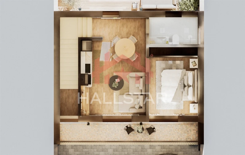Apartamento T1 para Venda em Marrazes e Barosa Planta 1