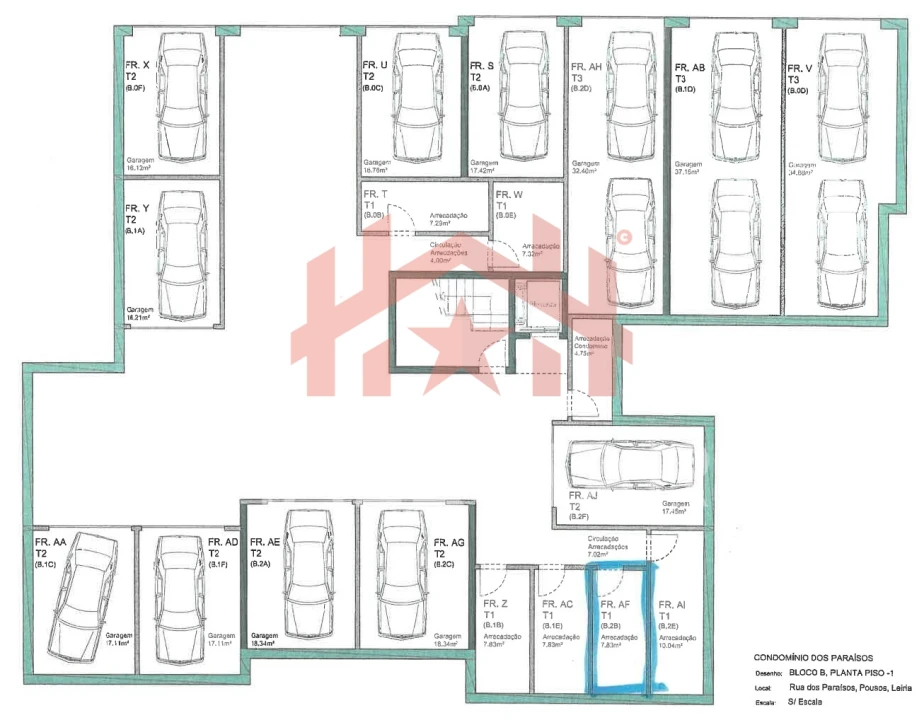 Apartamento T1 para Venda em Leiria, Pousos, Barreira e Cortes Planta 3