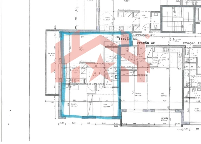 Apartamento T2 para Venda em Marrazes e Barosa Planta 1