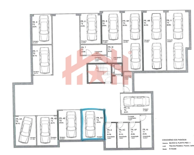 Apartamento T2 para Venda em Marrazes e Barosa Planta 2