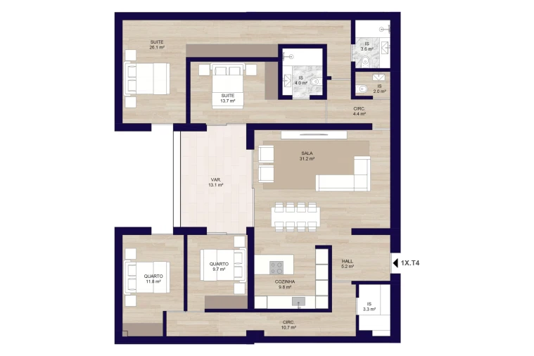 Apartamento T4 para Venda em Matosinhos e Leça da Palmeira Foto 11