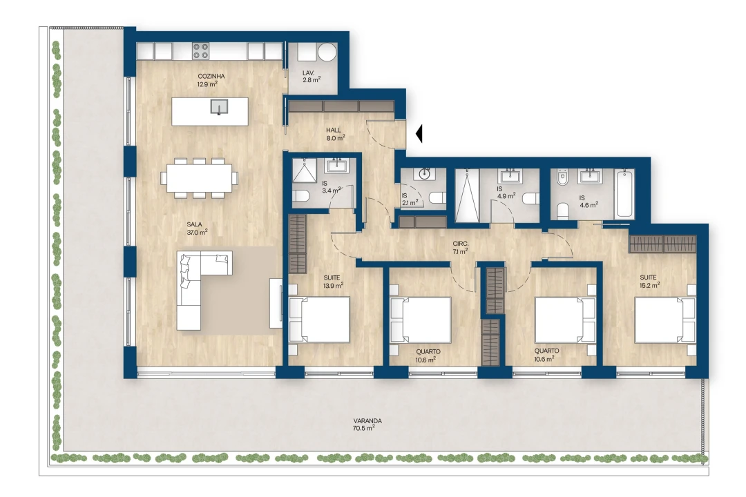 Apartamento T4 para Venda em Canidelo Foto 11