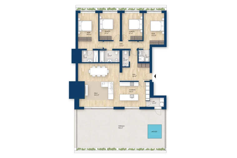 Apartamento T4 para Venda em Canidelo Foto 12