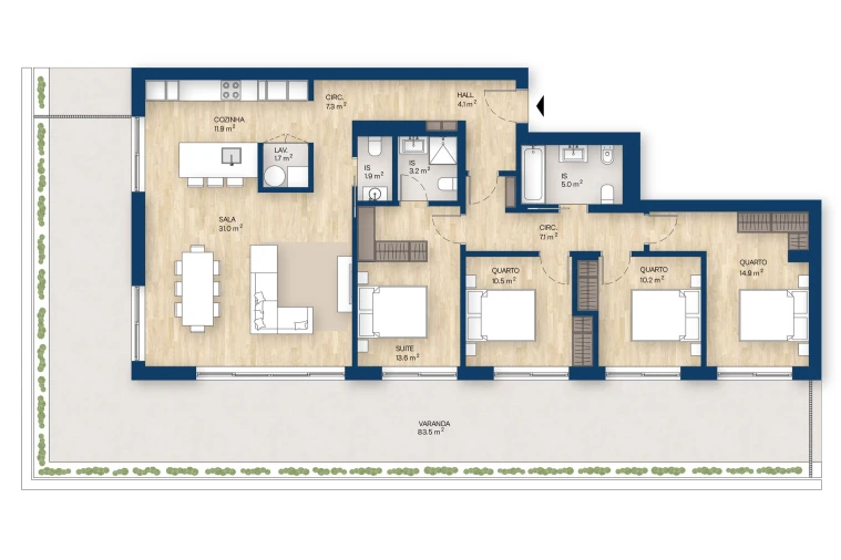Apartamento T4 para Venda em Canidelo Foto 12