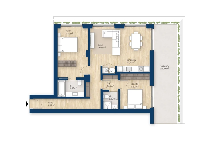 Apartamento T2 para Venda em Canidelo Foto 12
