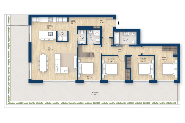 Apartamento T4 para Venda em Canidelo Foto 12