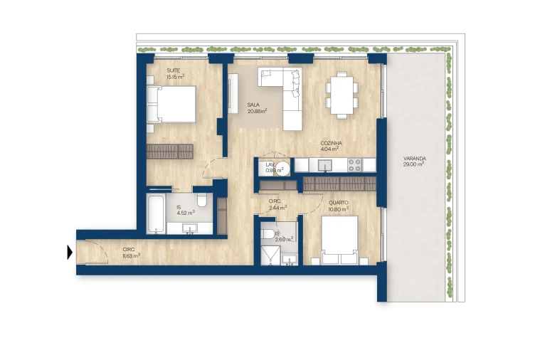 Apartamento T2 para Venda em Canidelo Foto 12