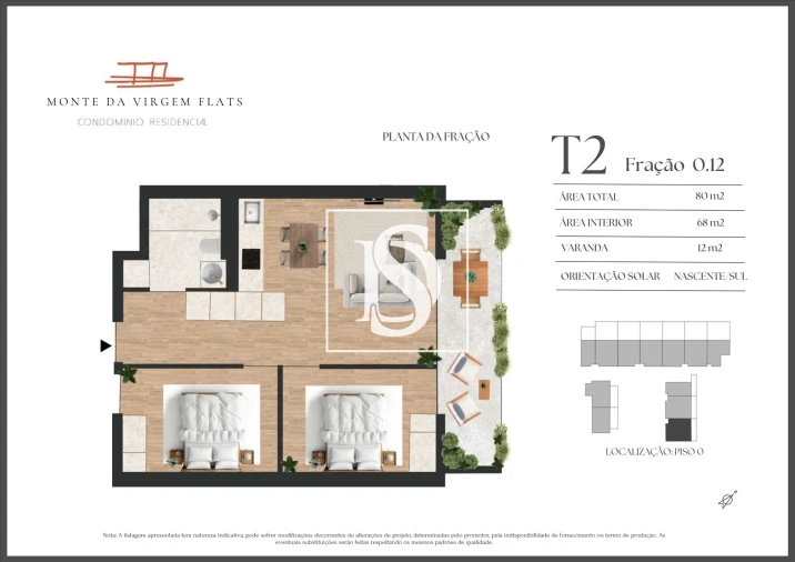 Apartamento T2 para Venda em Vilar de Andorinho Planta 1