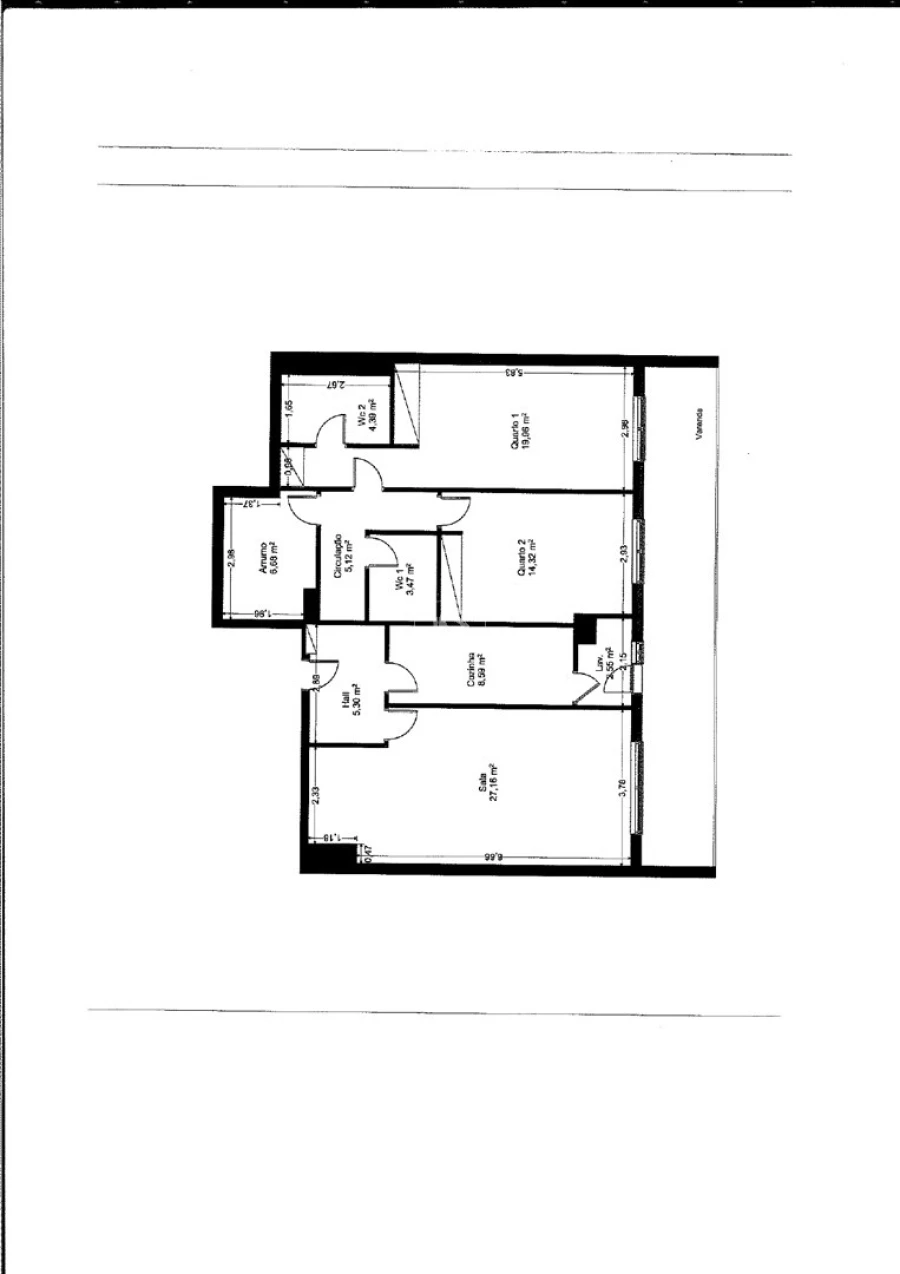 Apartamento T2 para Venda em Lordelo do Ouro e Massarelos Planta 1