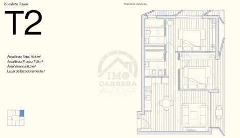 Apartamento T2 para Venda em Ramalde