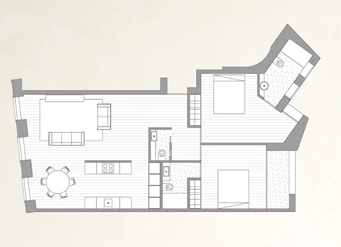 Apartamento T2 para Venda em Cedofeita, Santo Ildefonso, Sé, Miragaia, São Nicolau e Vitória Planta 1
