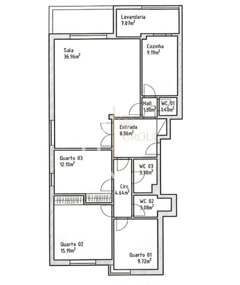 Apartamento T3 para Venda em Aldoar, Foz do Douro e Nevogilde