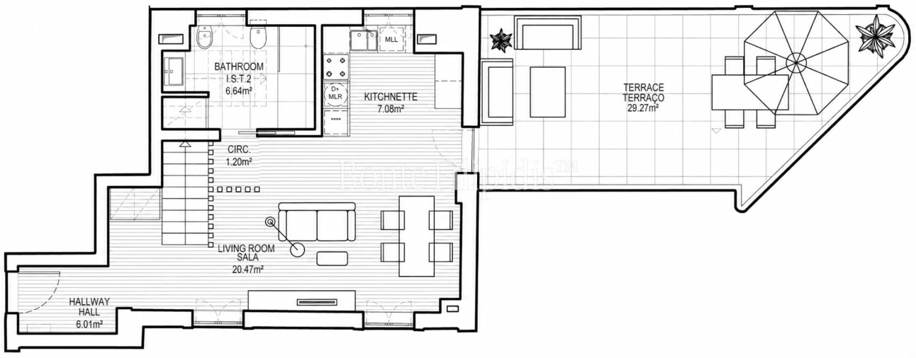Apartamento T2 para Venda em Campolide Planta 1