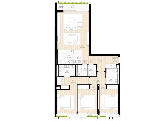 Apartamento T3 para Venda em Matosinhos e Leça da Palmeira Planta 1