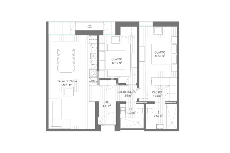 Apartamento T2 para Venda em Santa Joana Foto 23