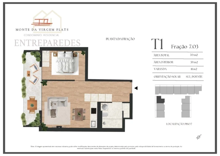 Apartamento T1 para Venda em Vilar de Andorinho Foto 33