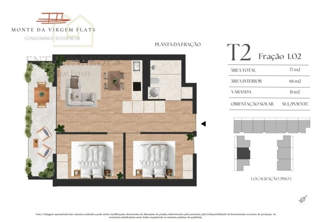 Apartamento T2 para Venda em Vilar de Andorinho Foto 18