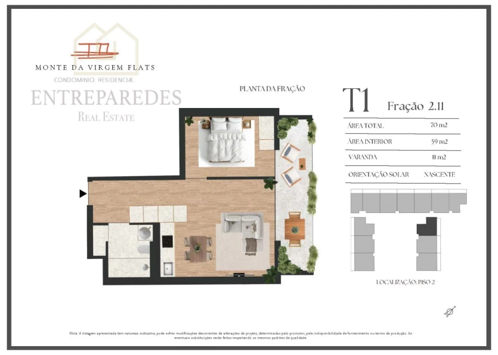Apartamento T1 para Venda em Vilar de Andorinho Foto 33