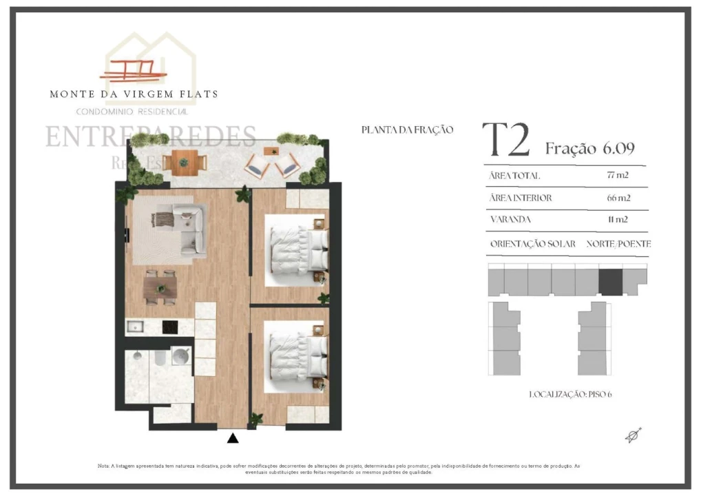 Apartamento T2 para Venda em Vilar de Andorinho Foto 17