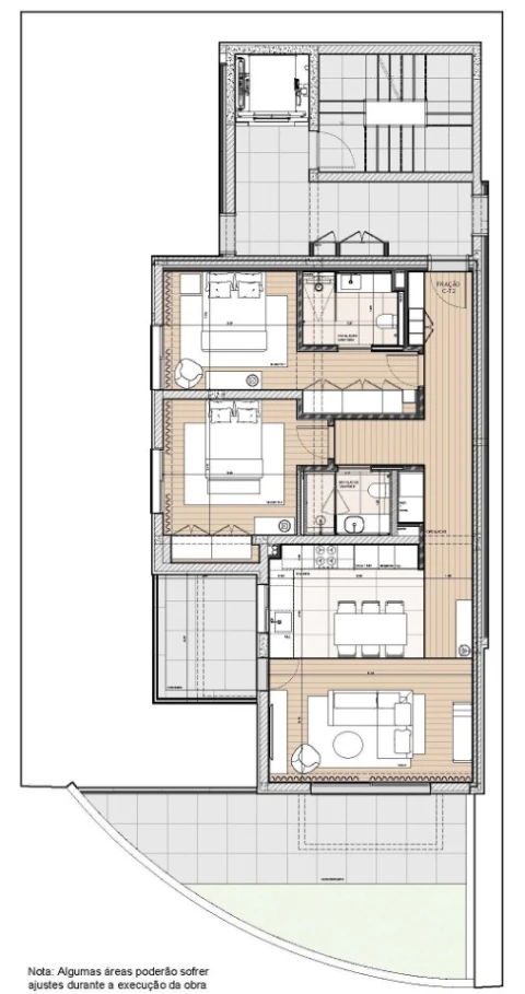 Apartamento T2 para Venda em Santo Antonio