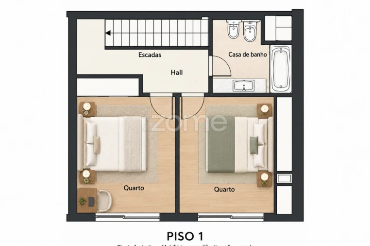 Apartamento T2 para Arrendamento em São Mamede de Infesta e Senhora da Hora Planta 4
