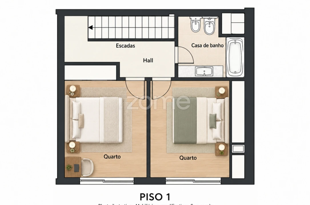 Apartamento T2 para Arrendamento em São Mamede de Infesta e Senhora da Hora Planta 4