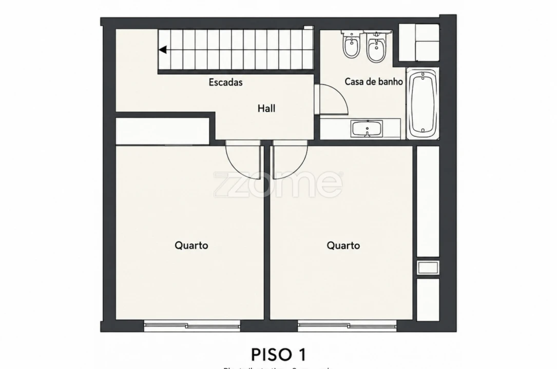 Apartamento T2 para Arrendamento em São Mamede de Infesta e Senhora da Hora Planta 3