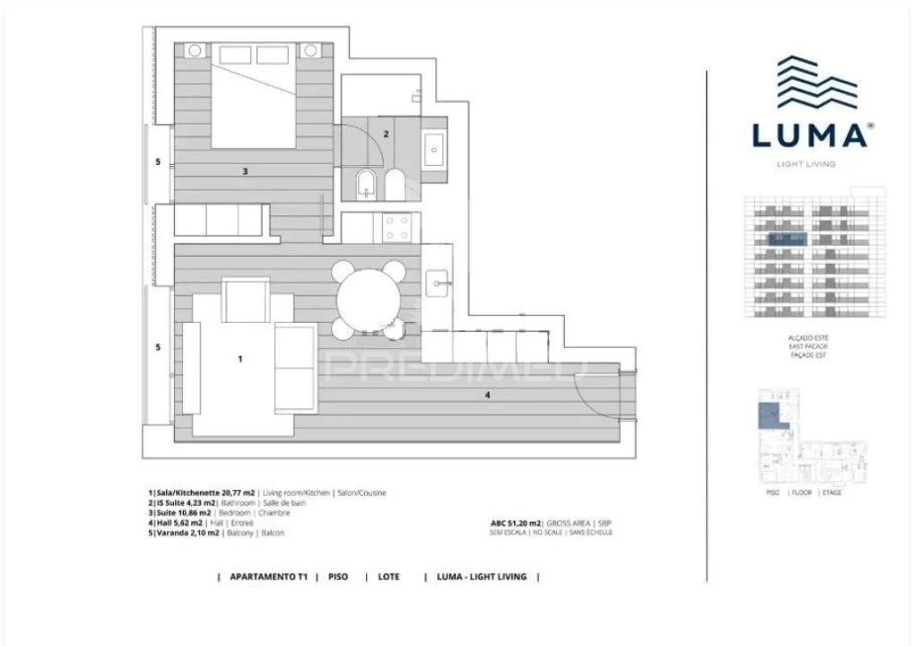 Apartamento T1 para Venda em Santa Clara Foto 34