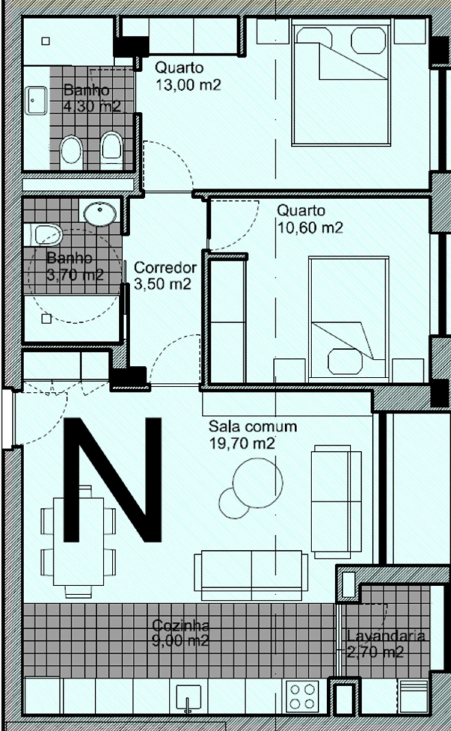 Apartamento T2 para Venda em Ermesinde Planta 1
