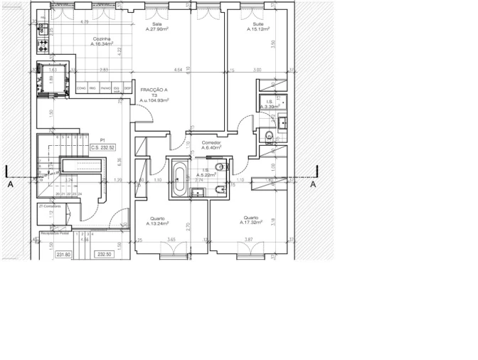 Apartamento T3 para Venda em Ramada e Caneças Planta 1