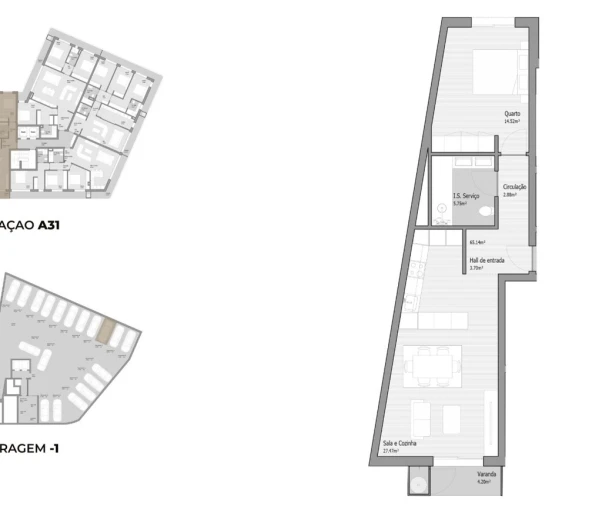 Apartamento T1 para Venda em Bougado (São Martinho e Santiago) Foto 14