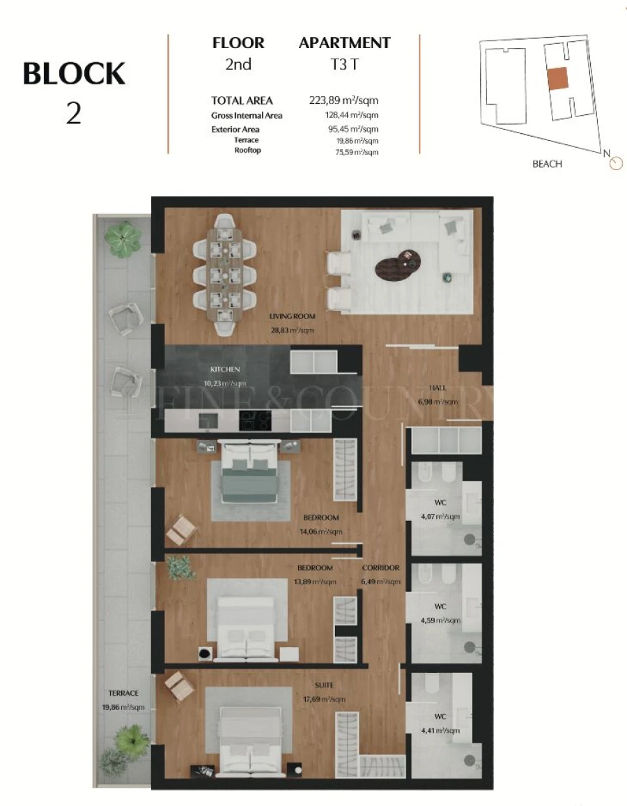 Apartamento T3 para Venda em Quarteira Foto 35