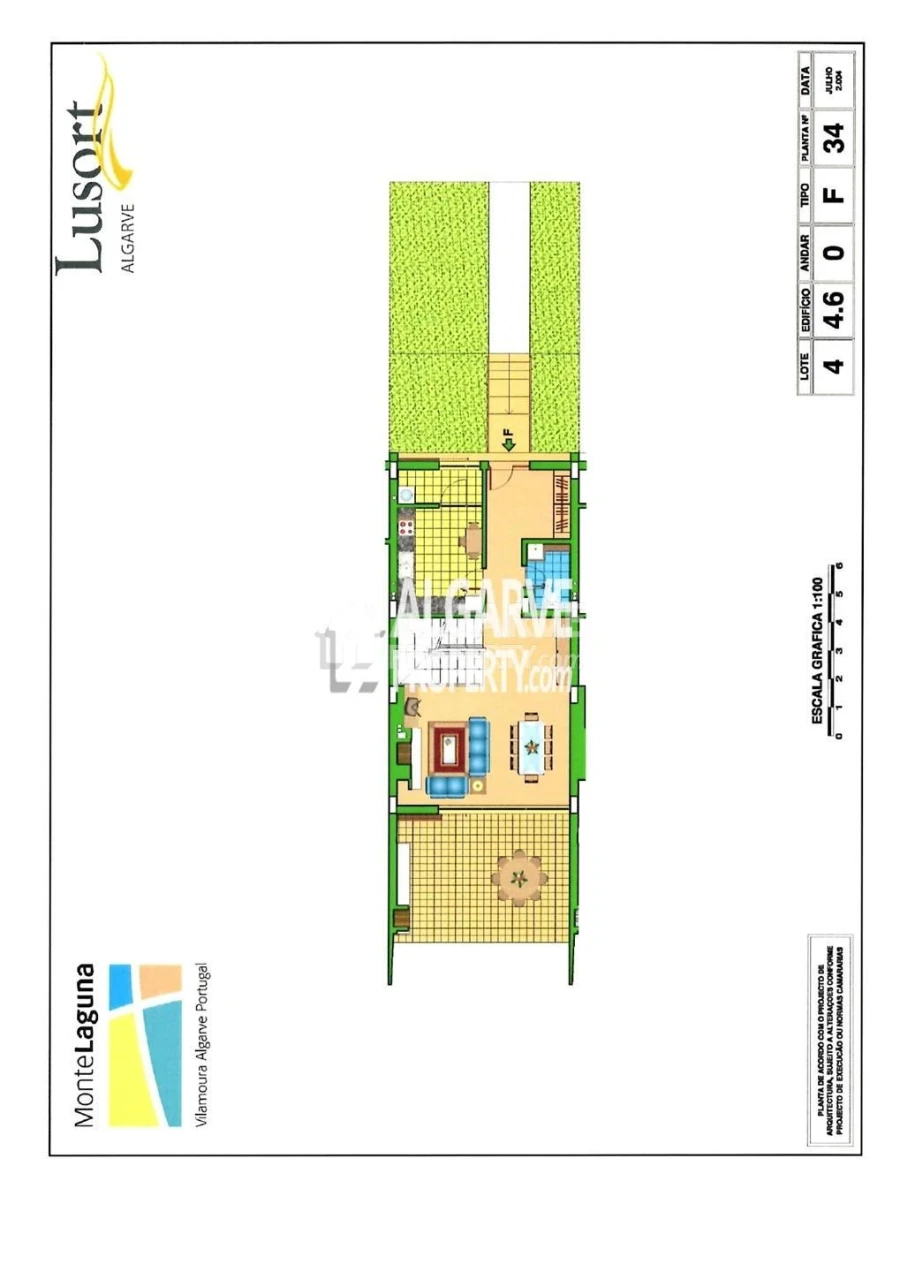 Moradia T5 para Venda em Quarteira Planta 1