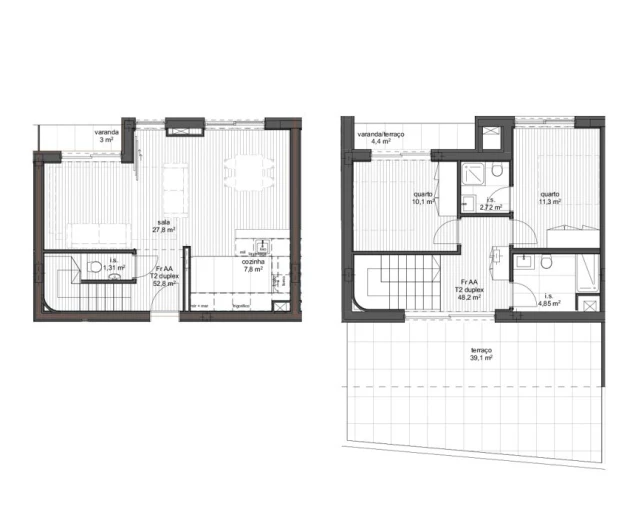 Apartamento T2 para Venda em Ramalde Planta 1