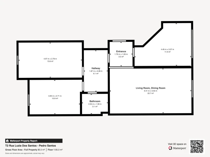 Apartamento T2 para Venda em Baixa da Banheira e Vale da Amoreira Planta 1