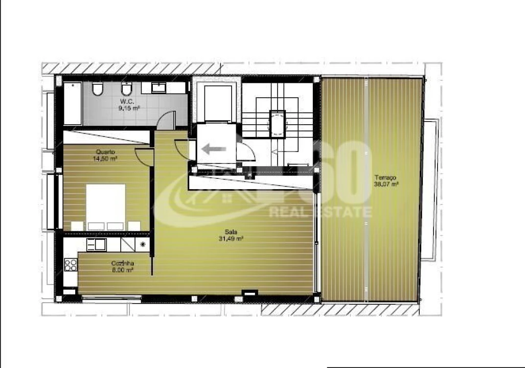 Apartamento T1 para Venda em Espinho Foto 9