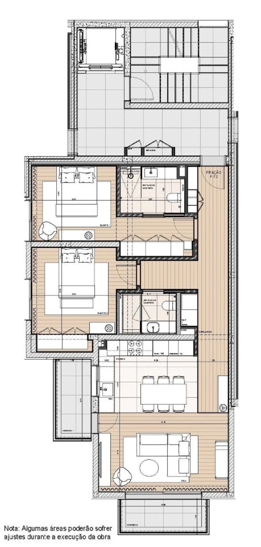 Apartamento T2 para Venda em Santo Antonio Planta 1