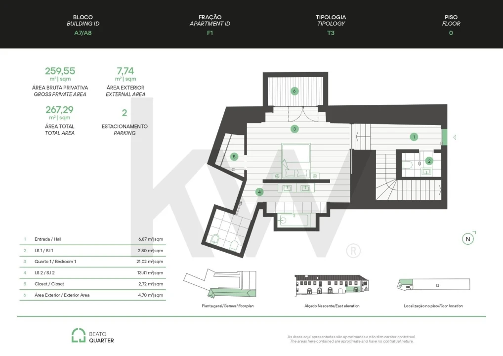 Apartamento T3 para Venda em Beato Foto 12