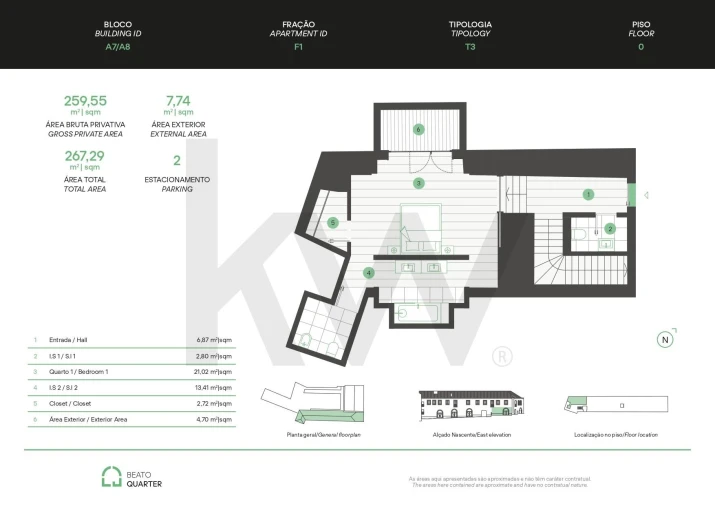 Apartamento T3 para Venda em Beato Foto 12