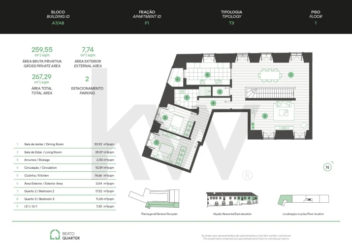 Apartamento T3 para Venda em Beato Foto 13