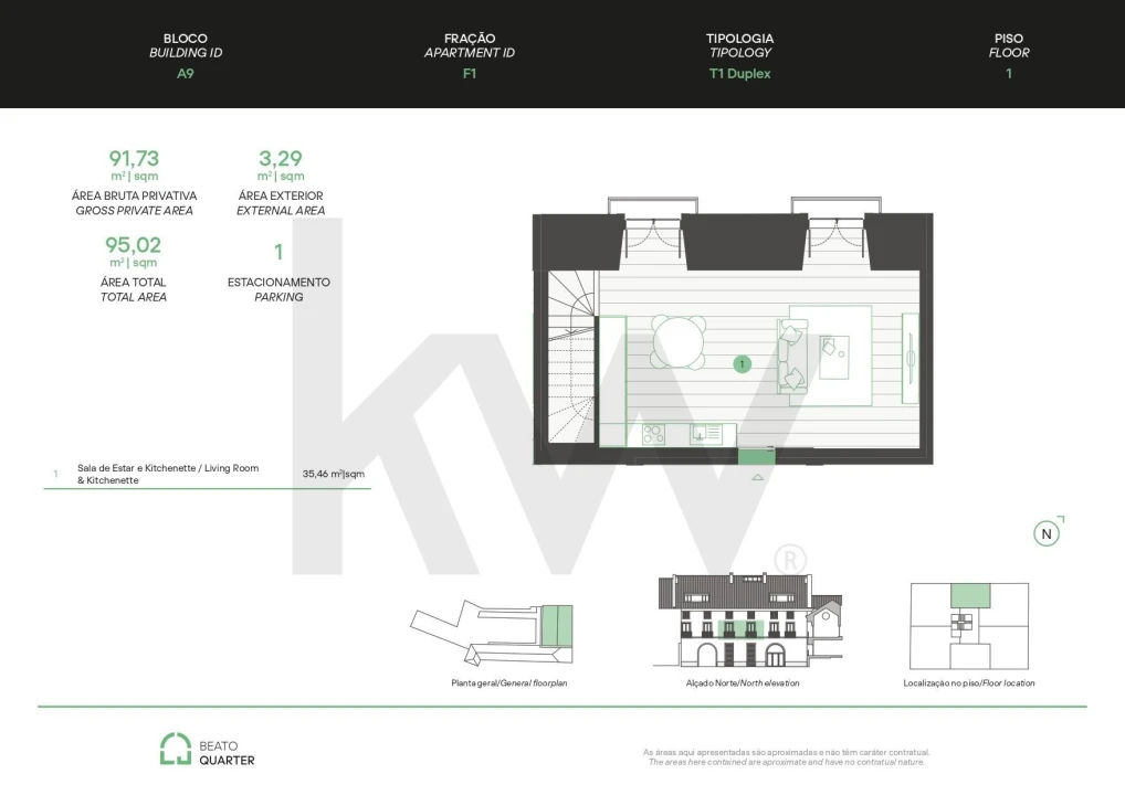 Apartamento T1 para Venda em Beato Foto 12