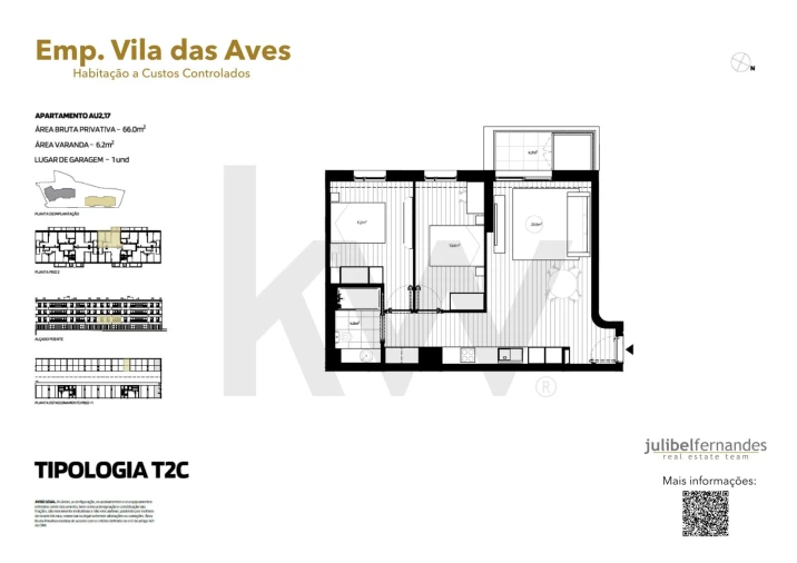 Apartamento T2 para Venda em Vila das Aves Foto 12