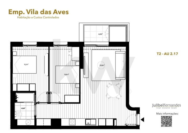 Apartamento T2 para Venda em Vila das Aves Foto 13