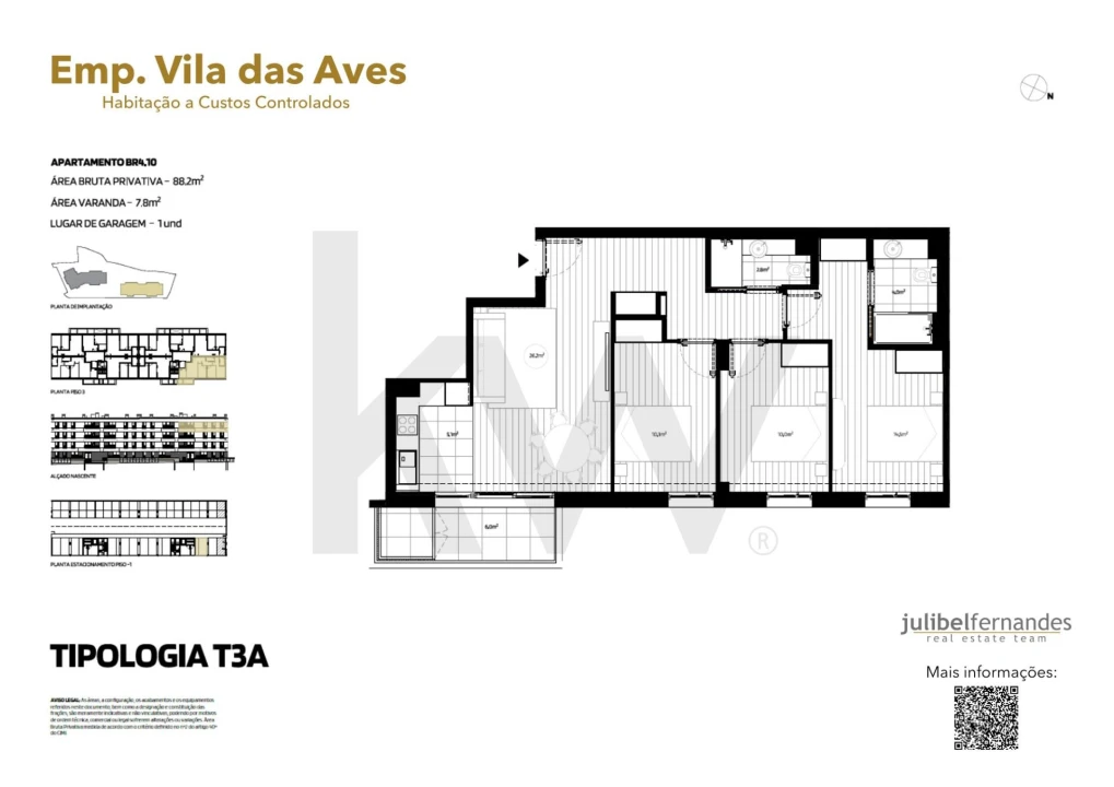Apartamento T3 para Venda em Vila das Aves Foto 13