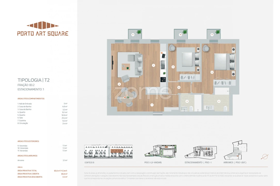 Apartamento T2 para Venda em Cedofeita, Santo Ildefonso, Sé, Miragaia, São Nicolau e Vitória Foto 2