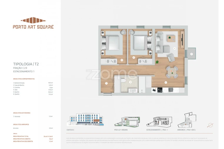 Apartamento T2 para Venda em Cedofeita, Santo Ildefonso, Sé, Miragaia, São Nicolau e Vitória Foto 13