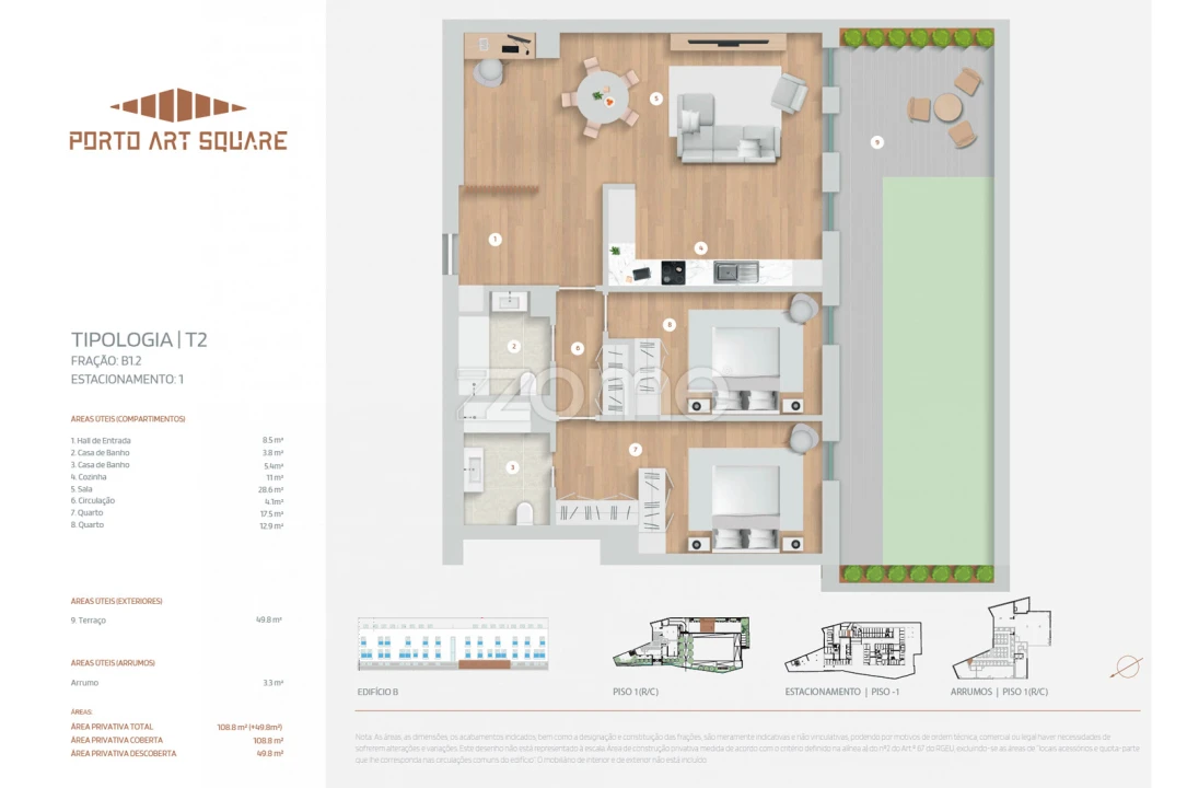 Apartamento T2 para Venda em Cedofeita, Santo Ildefonso, Sé, Miragaia, São Nicolau e Vitória Foto 13