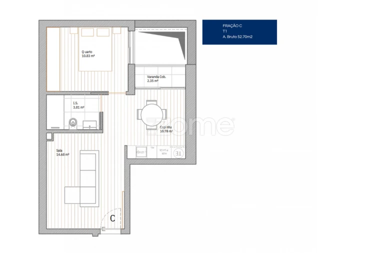 Apartamento T1 para Venda em Glória e Vera Cruz Foto 7